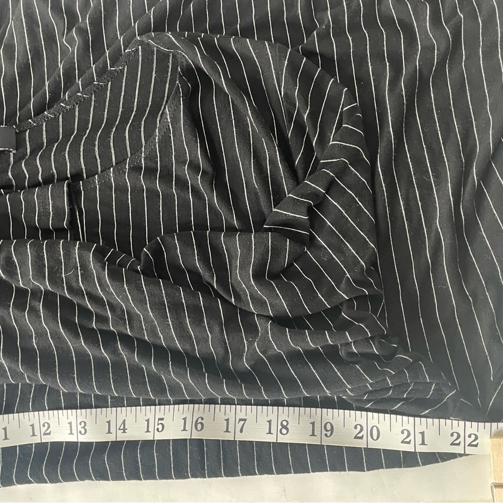 Comfy USA Black White Striped Stretch Tunic Top Dress Oversized Sz 2X - Picture 5 of 8